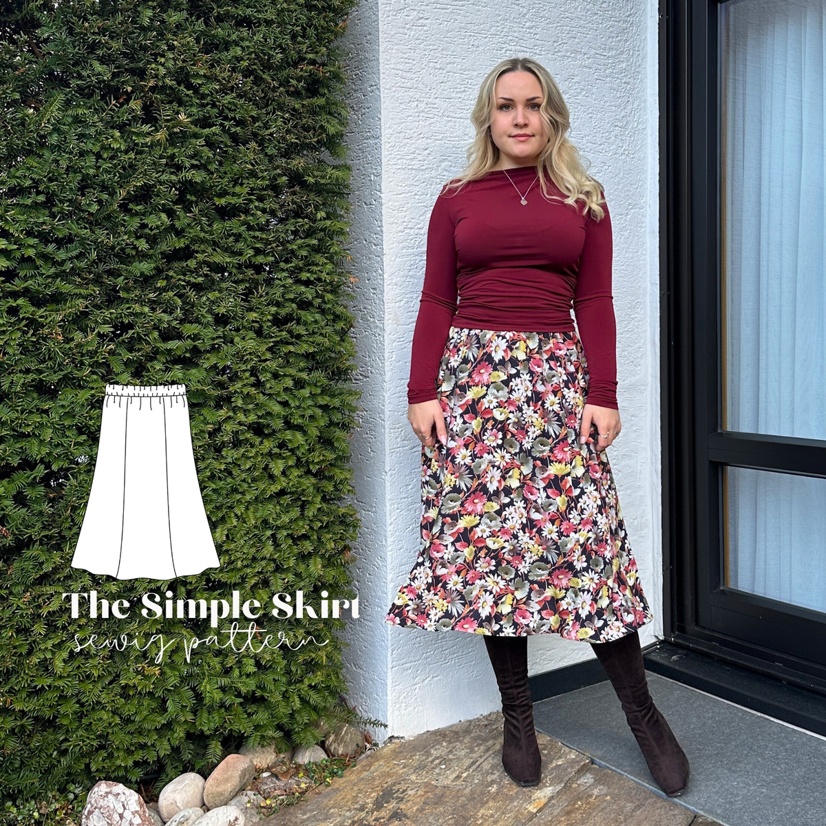 "The simple skirt" sewingpattern ENGLISH