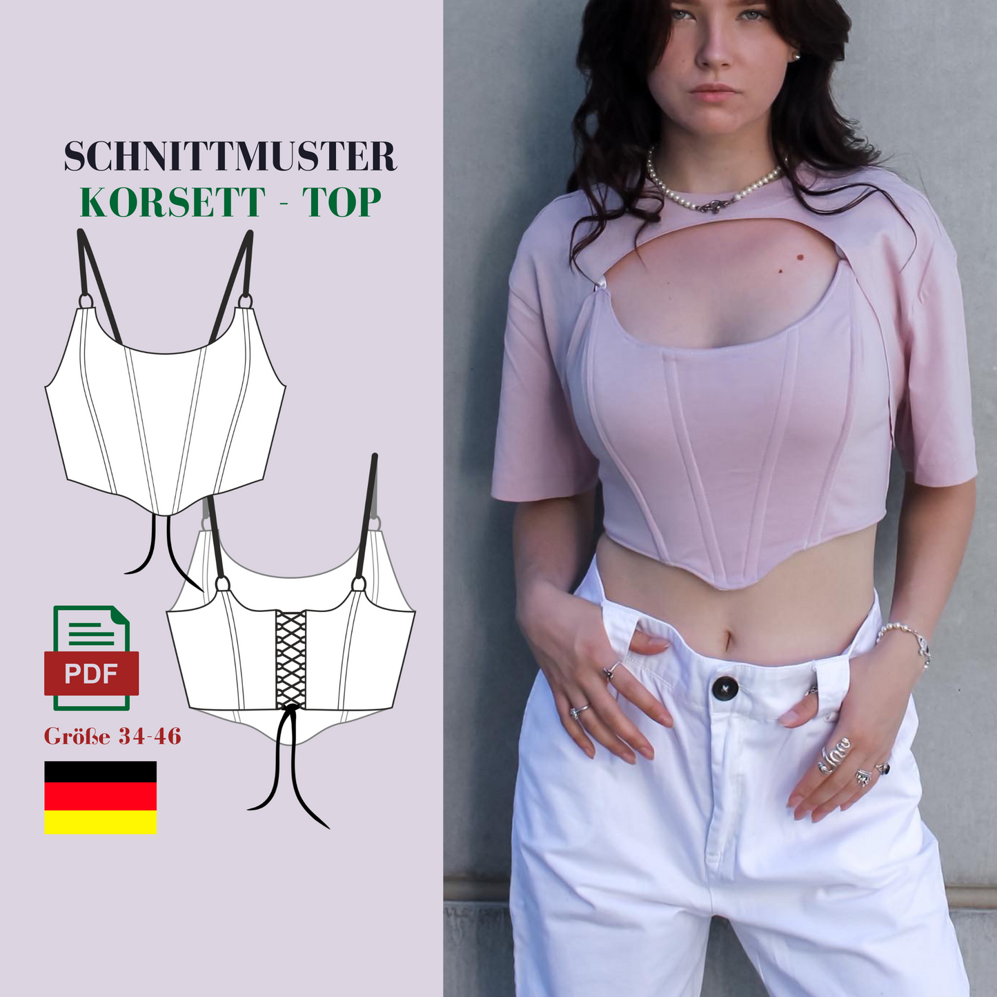 Korsett Schnittmuster DEUTSCH