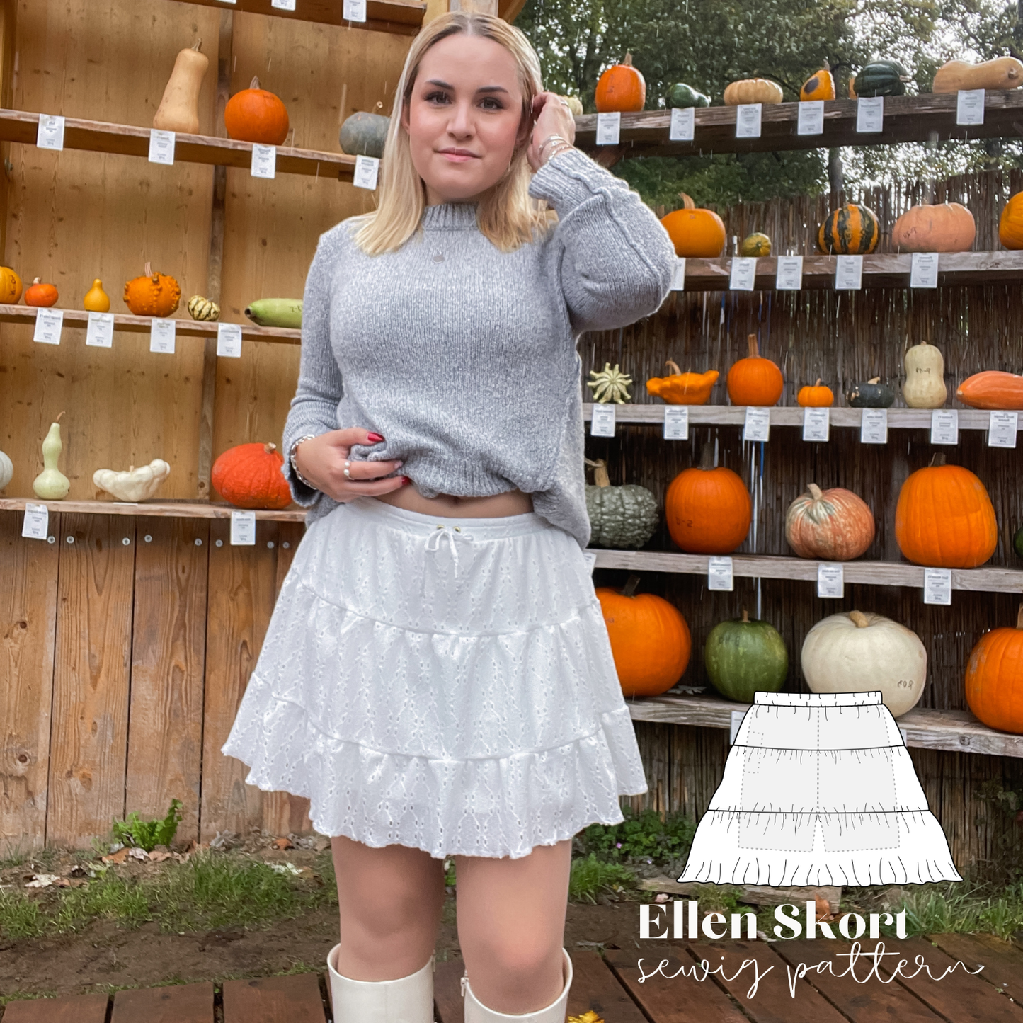 2 in 1 - Ellen Skort Schnittmuster DEUTSCH