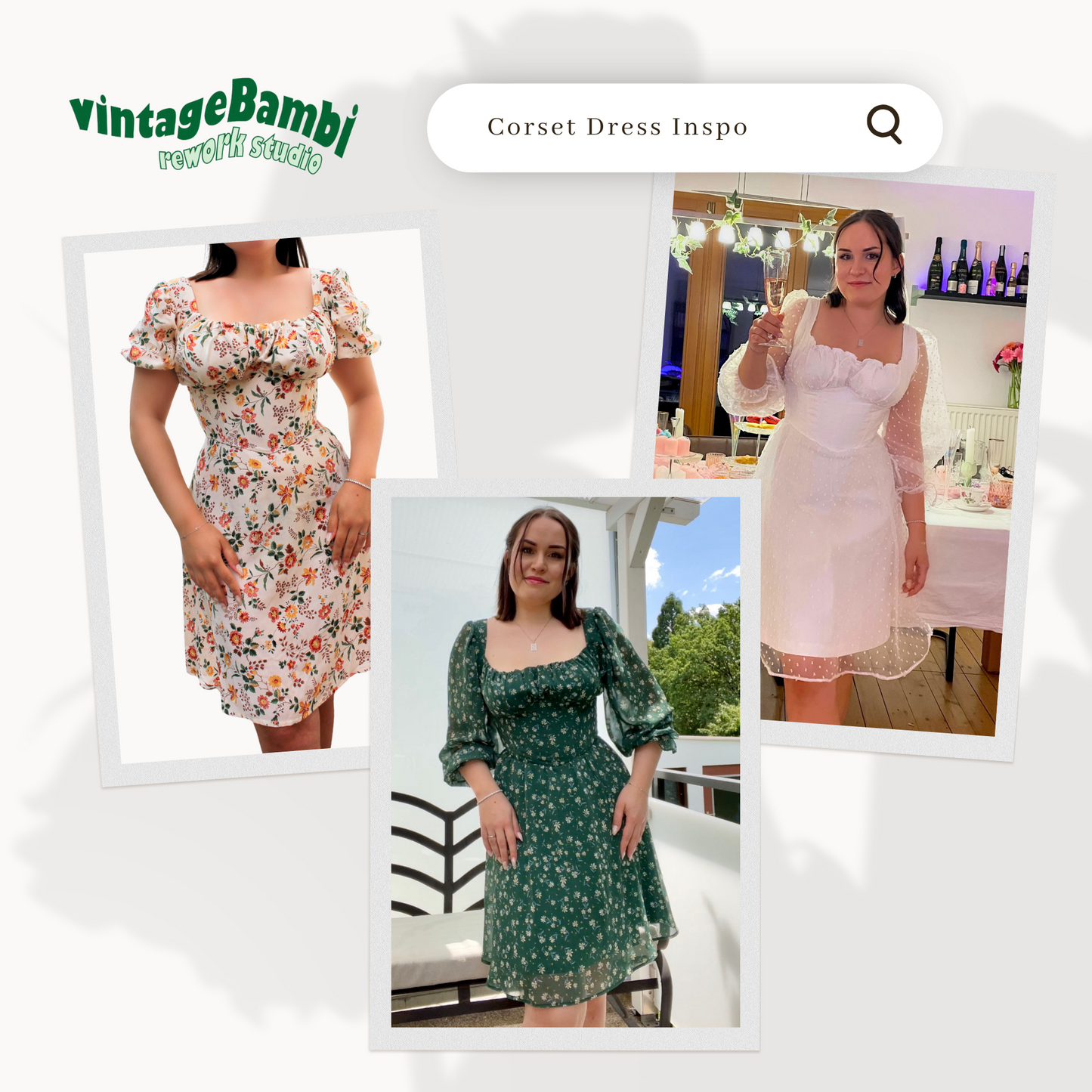 VintageBambi Korsett Kleid Schnittmuster DEUTSCH