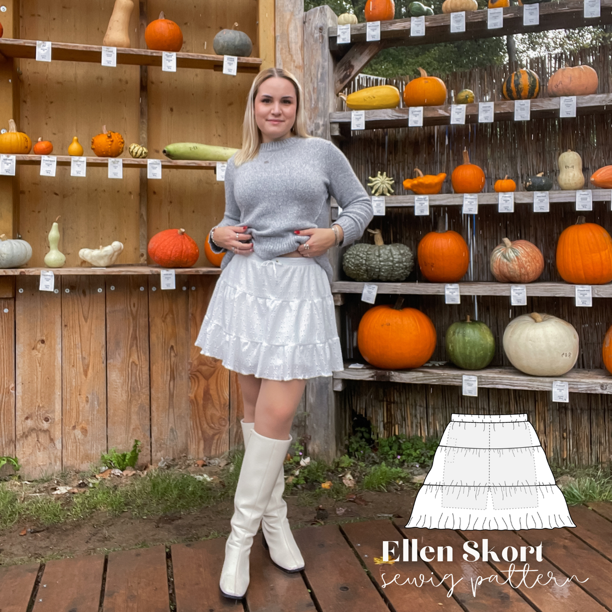 2 in 1 - Ellen Skort Schnittmuster DEUTSCH