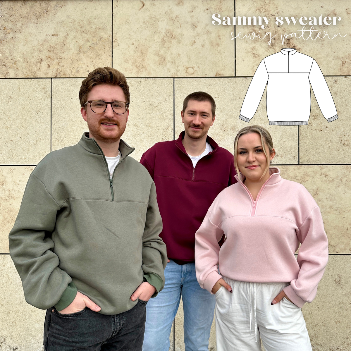 Sammy Sweatshirt Schnittmuster DEUTSCH