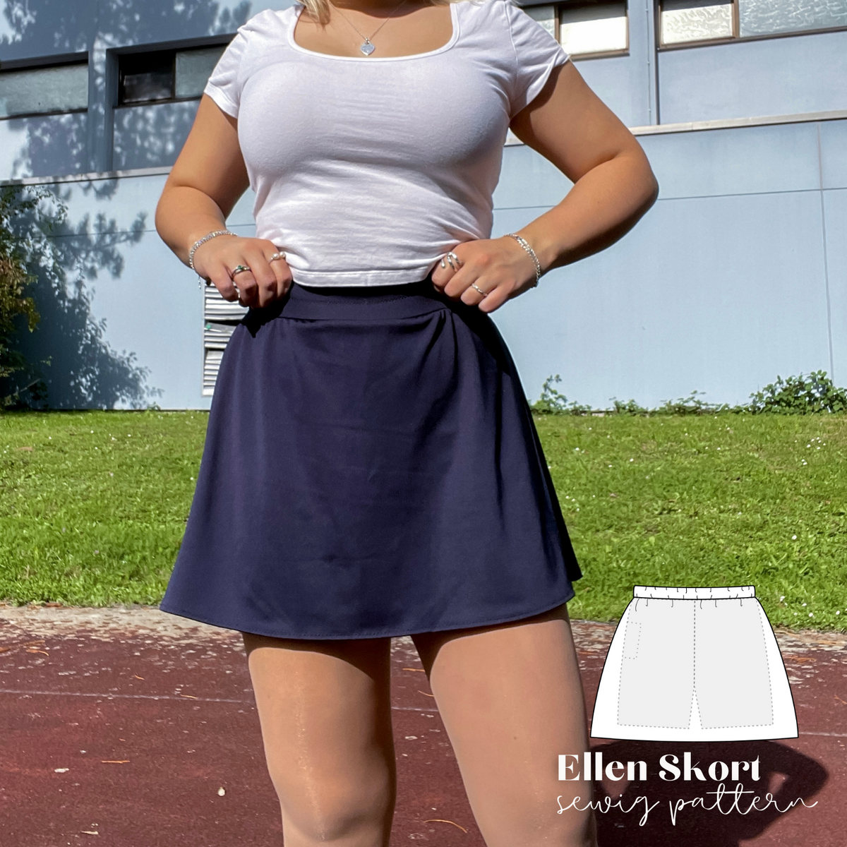 2 in 1 - Ellen Skort Schnittmuster DEUTSCH