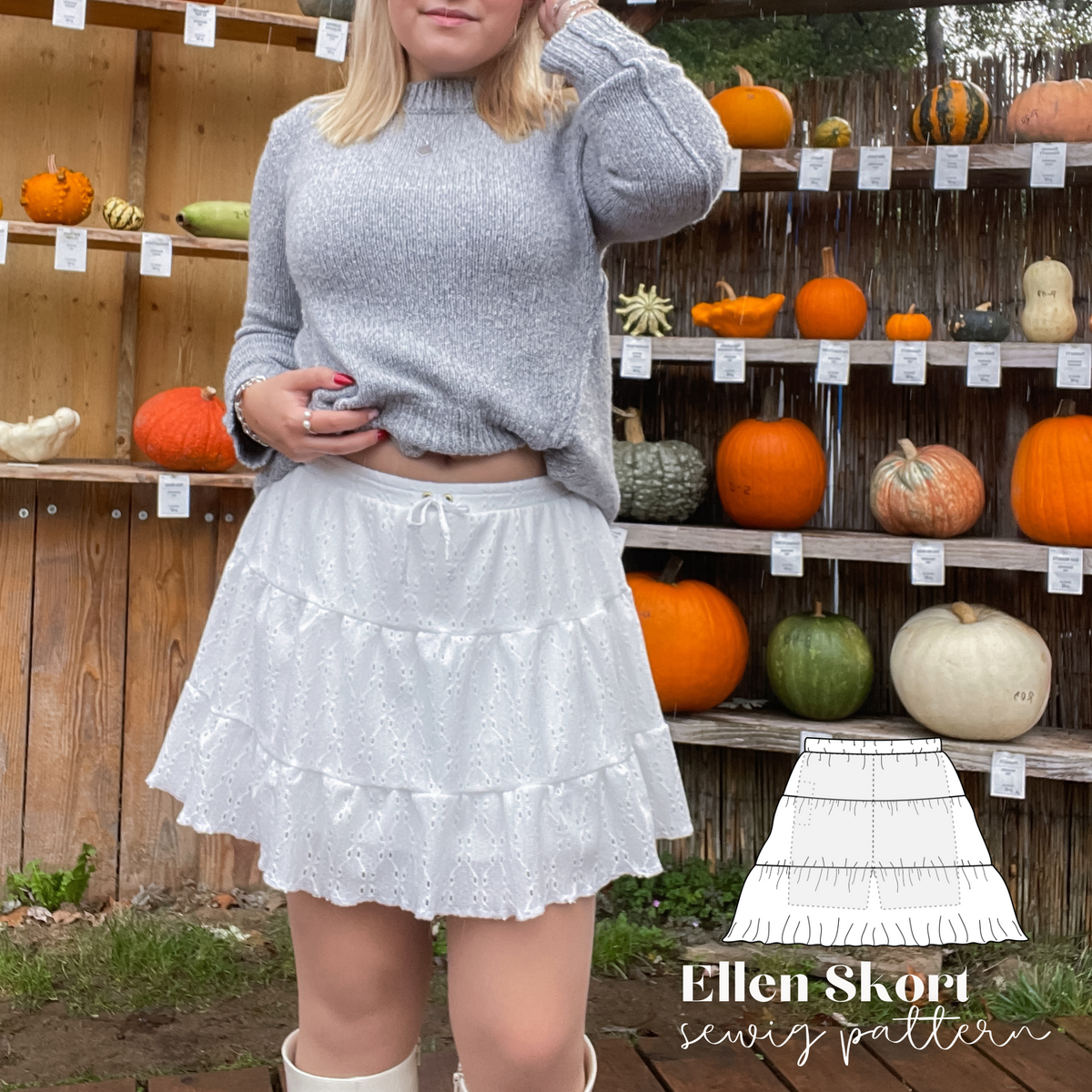 2 in 1 - Ellen skort sewingpattern ENGLISH
