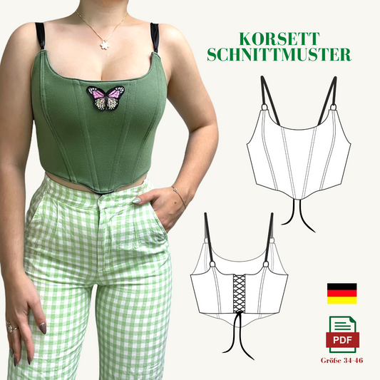 Korsett Schnittmuster DEUTSCH