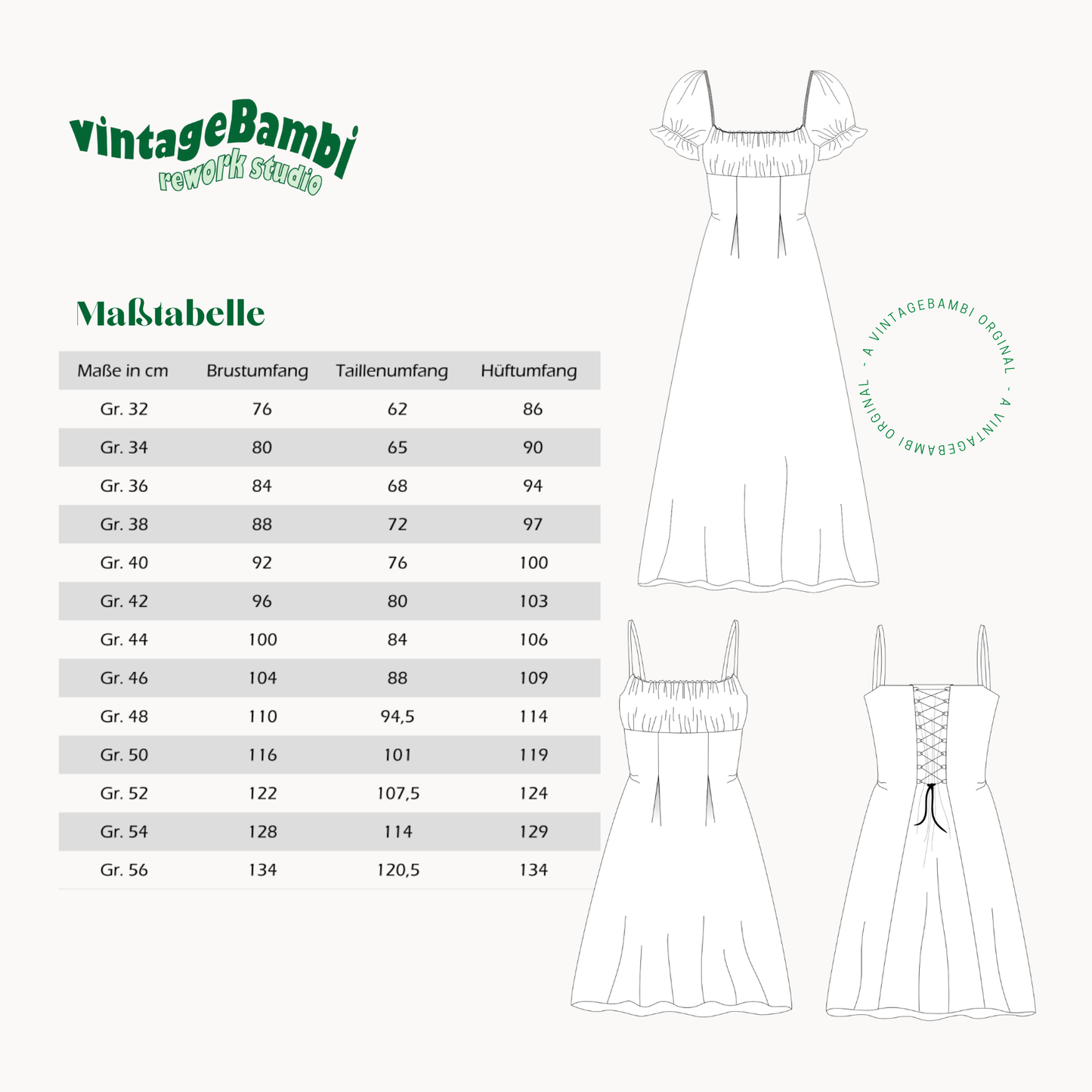 Mira Kleid Schnittmuster DEUTSCH