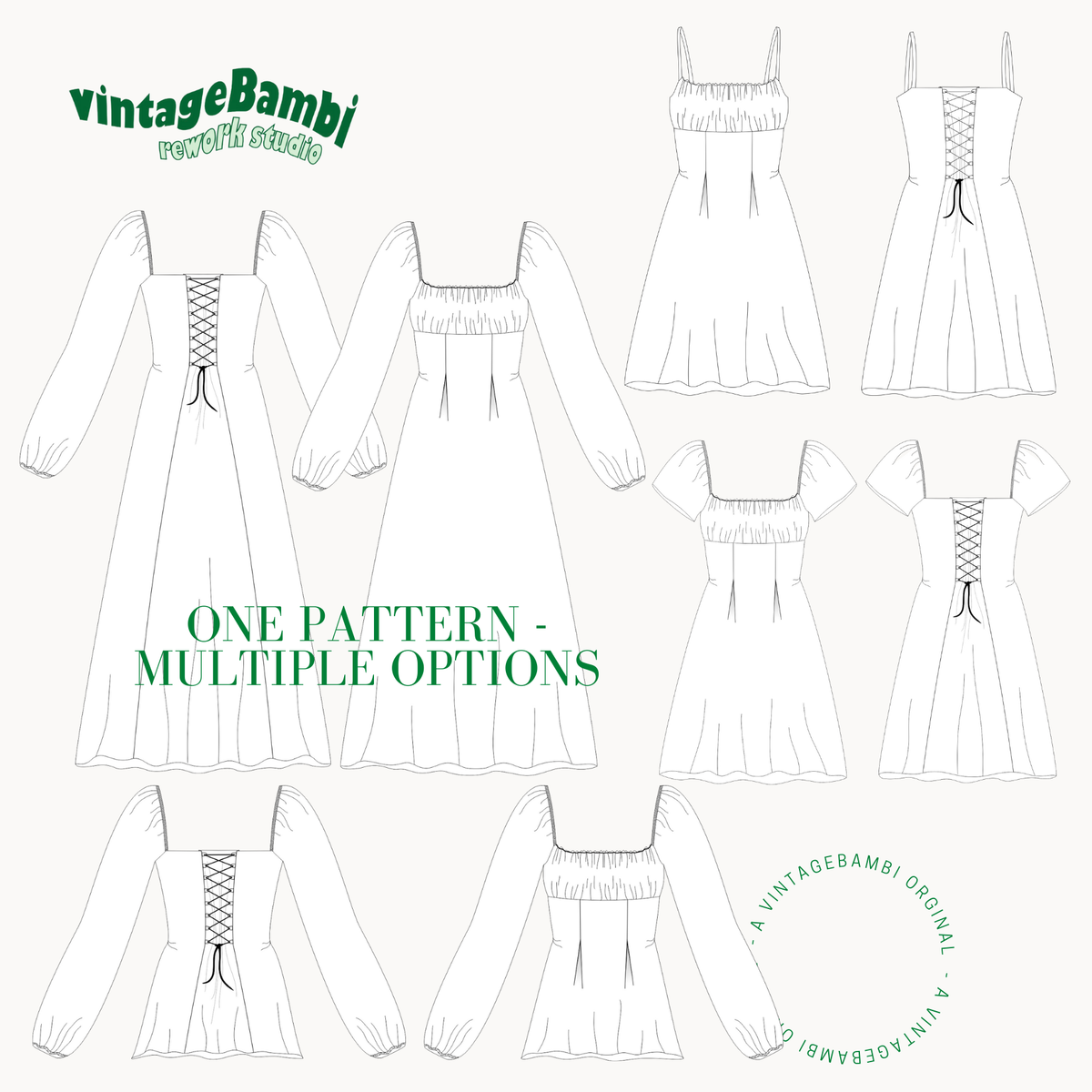 Mira Kleid Schnittmuster DEUTSCH
