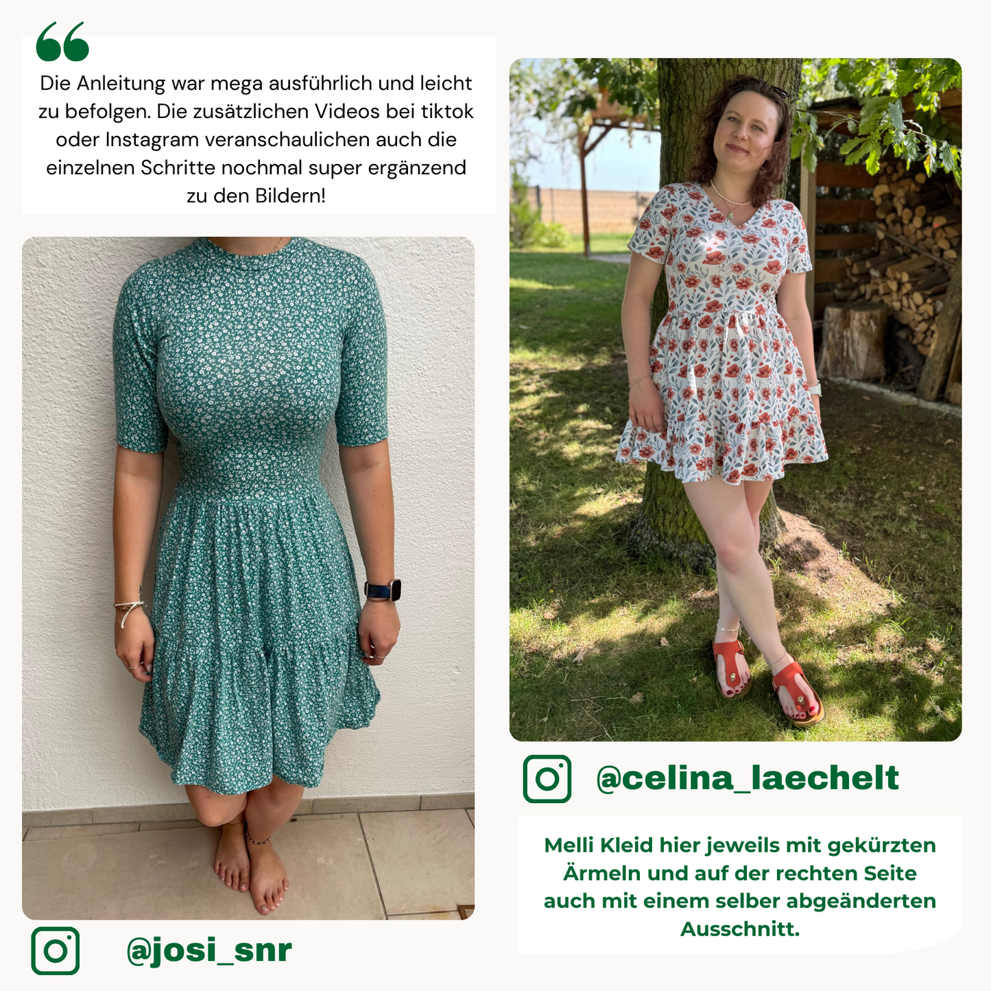 Melli Kleid Schnittmuster DEUTSCH