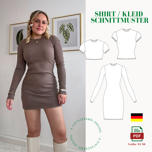 Shirt / Kleid Schnittmuster DEUTSCH