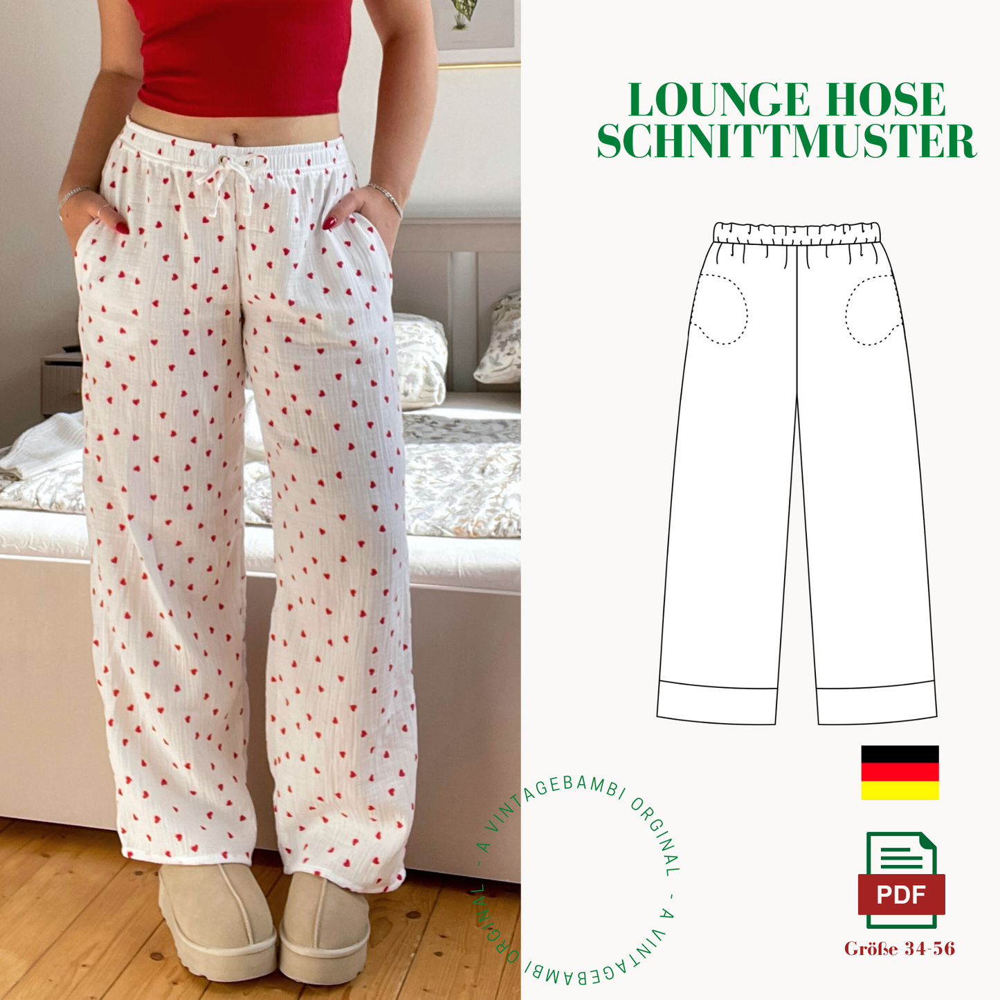 Lounge Hose Schnittmuster Deutsch