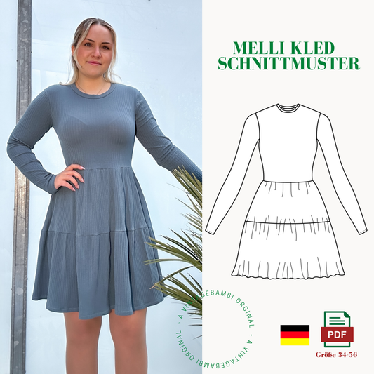 Melli Kleid Schnittmuster DEUTSCH