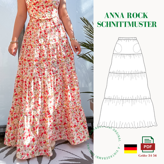 Anna Maxirock Schnittmuster DEUTSCH