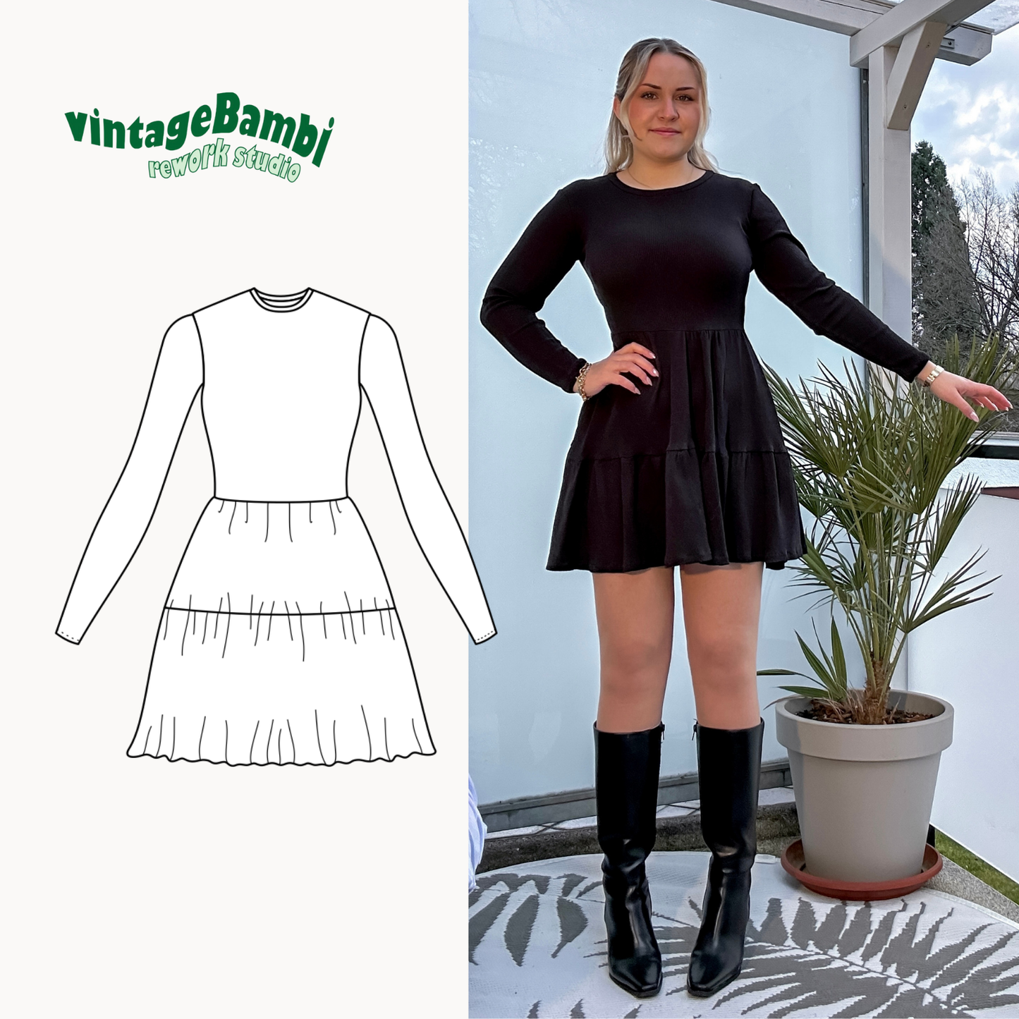 Melli Kleid Schnittmuster DEUTSCH