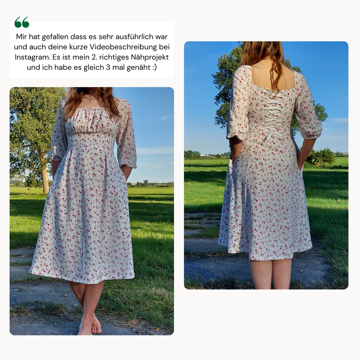 Mira Kleid Schnittmuster DEUTSCH