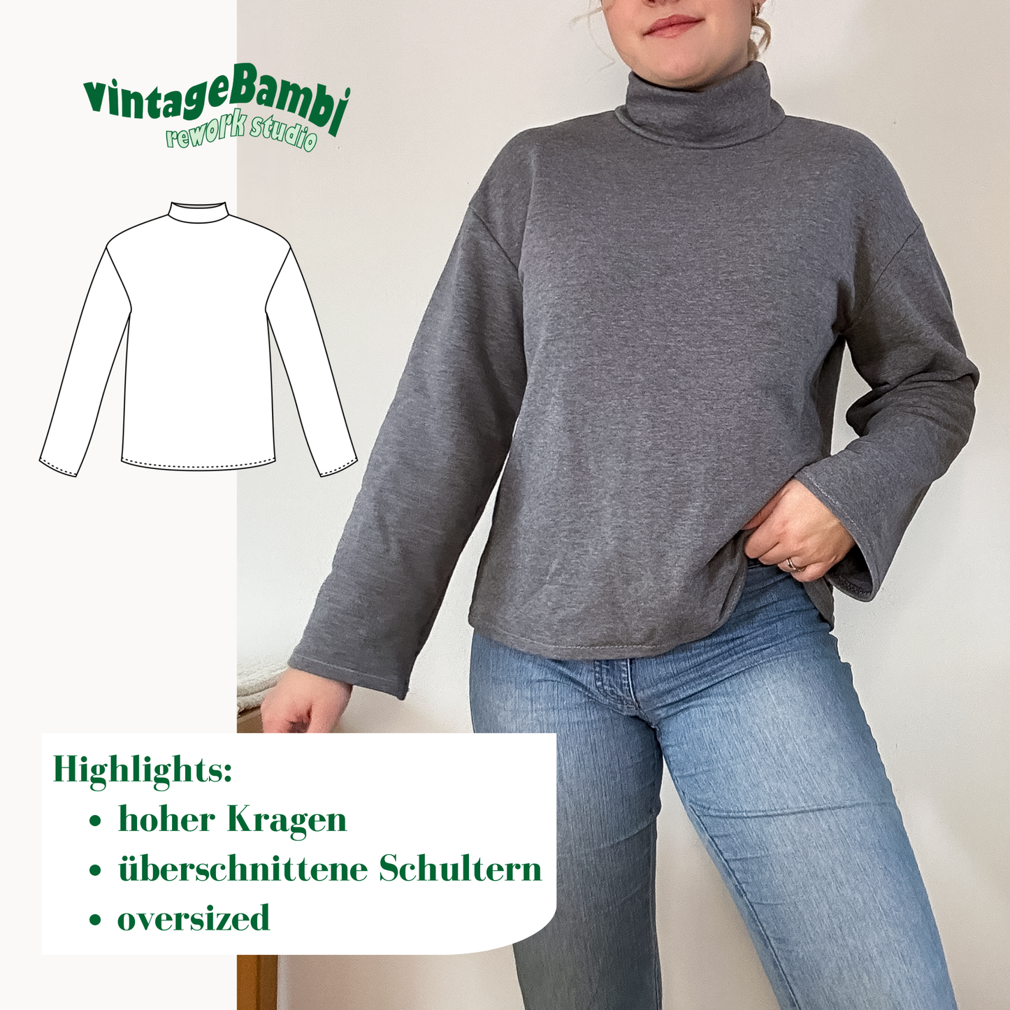 Lilly Longsleeve Schnittmuster DEUTSCH