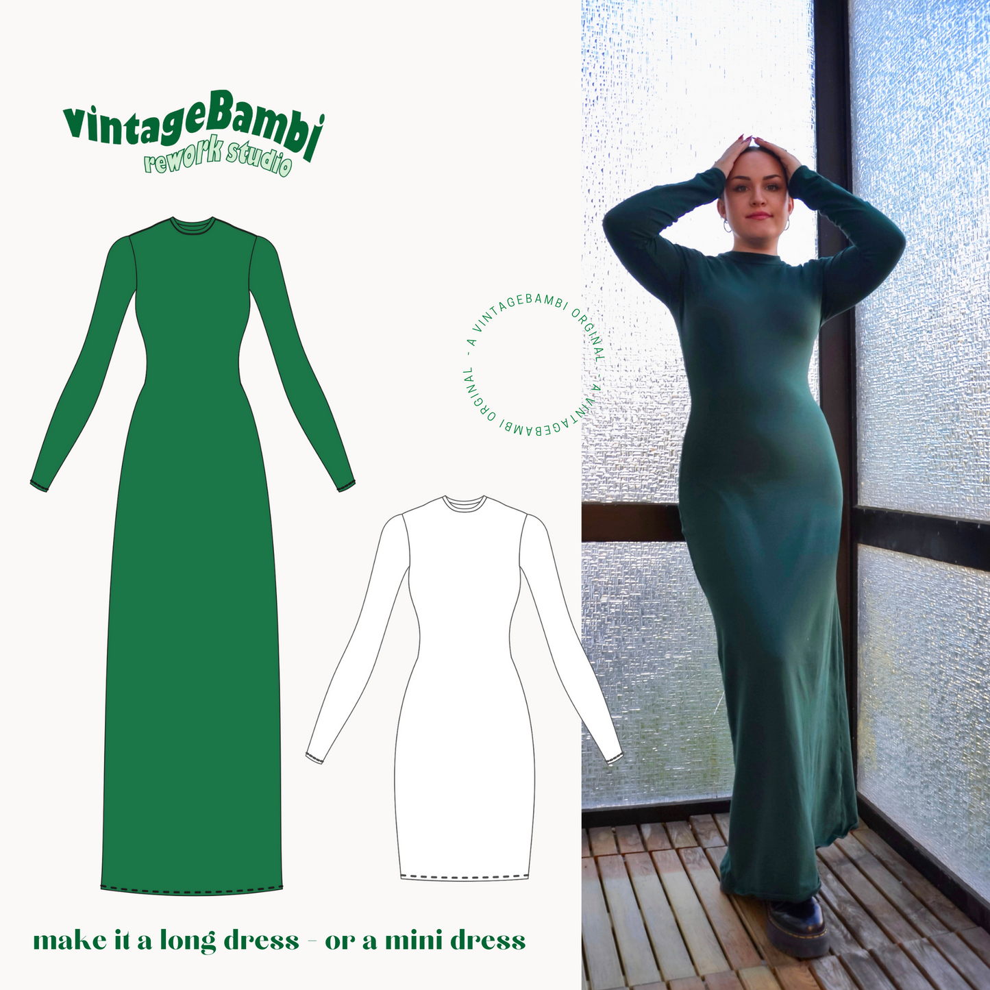 VintageBambi Shirt / Dress pattern ENGLISH