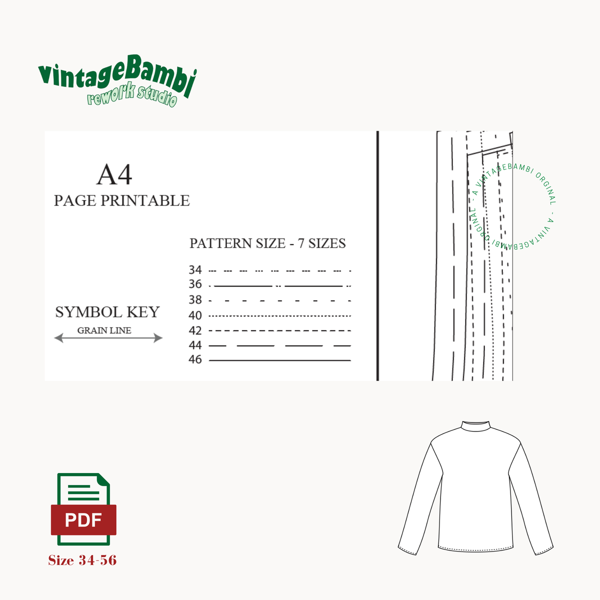 Lilly longsleeve sewingpattern ENGLISH
