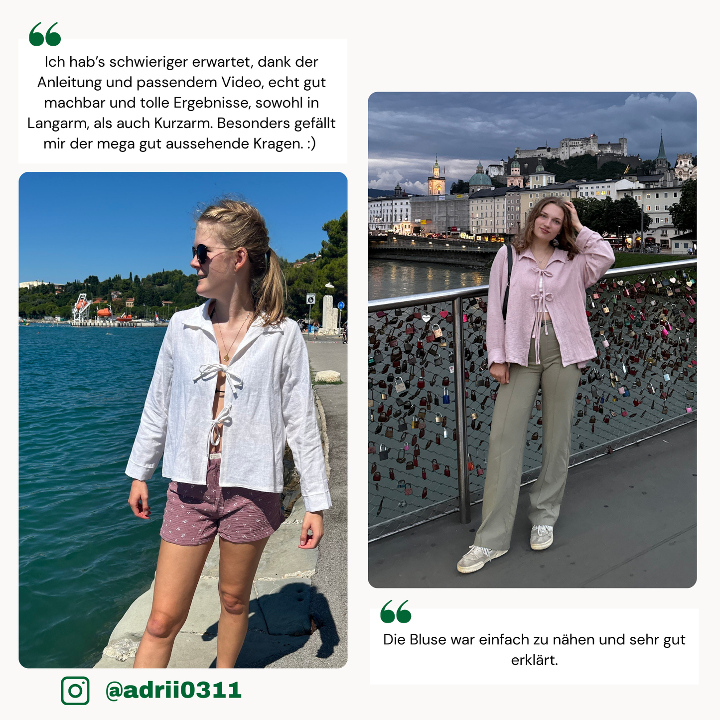 Bluse Lera Schnittmuster DEUTSCH