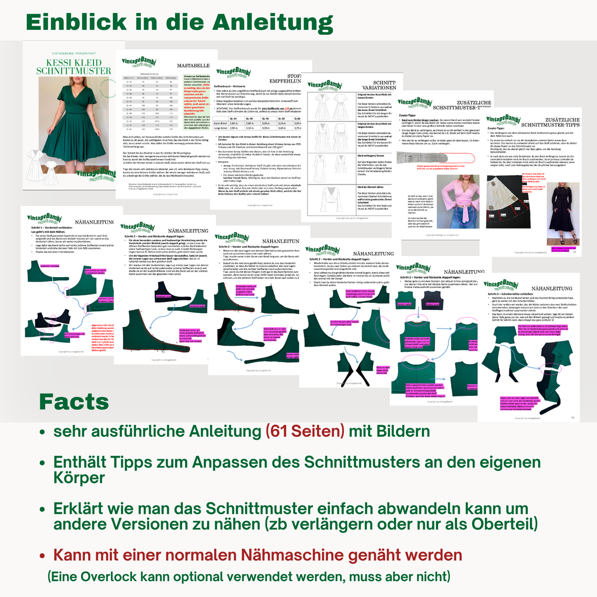 Kessi Kleid Schnittmuster Deutsch