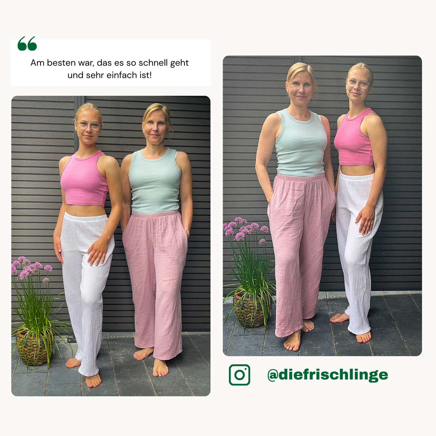 Lounge Hose Schnittmuster DEUTSCH
