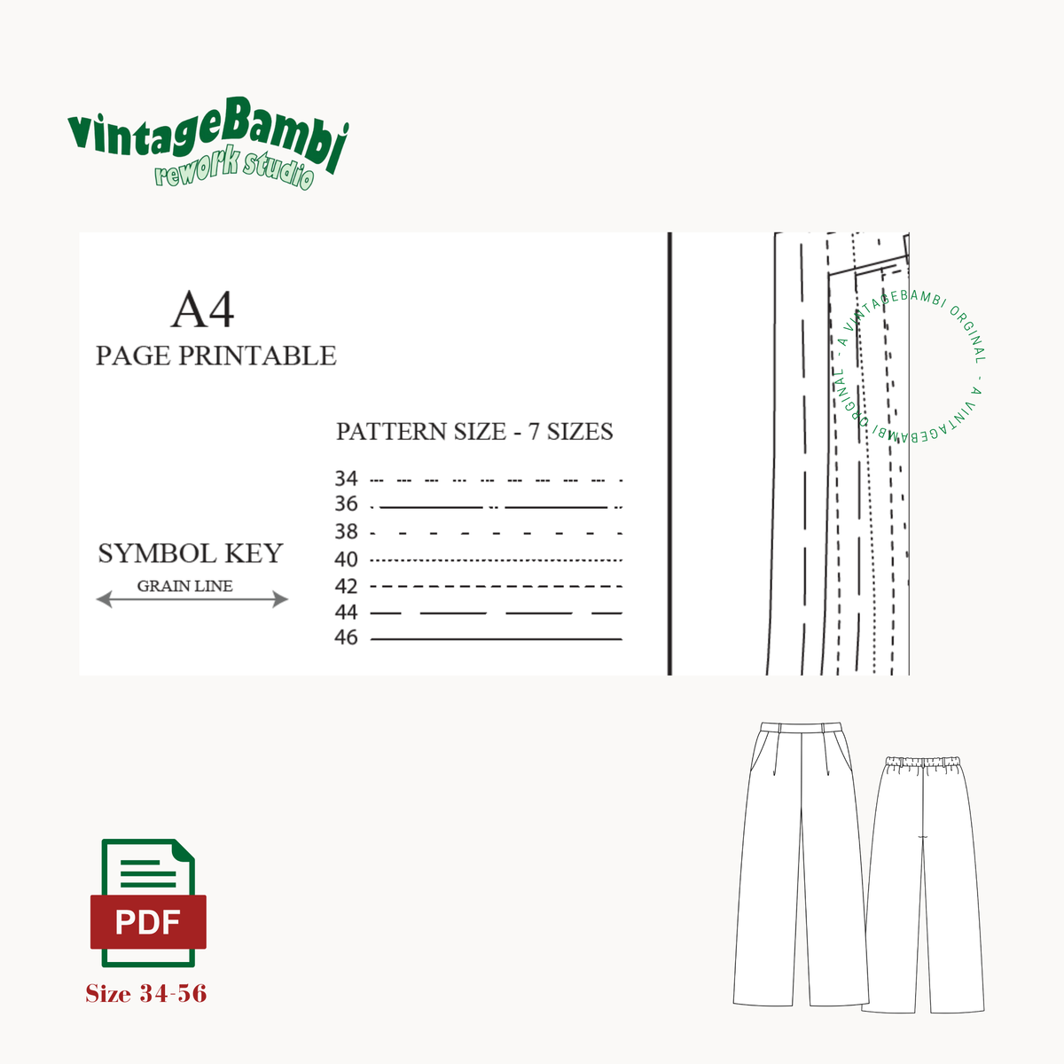 Vivian trouser sewingpattern ENGLISH
