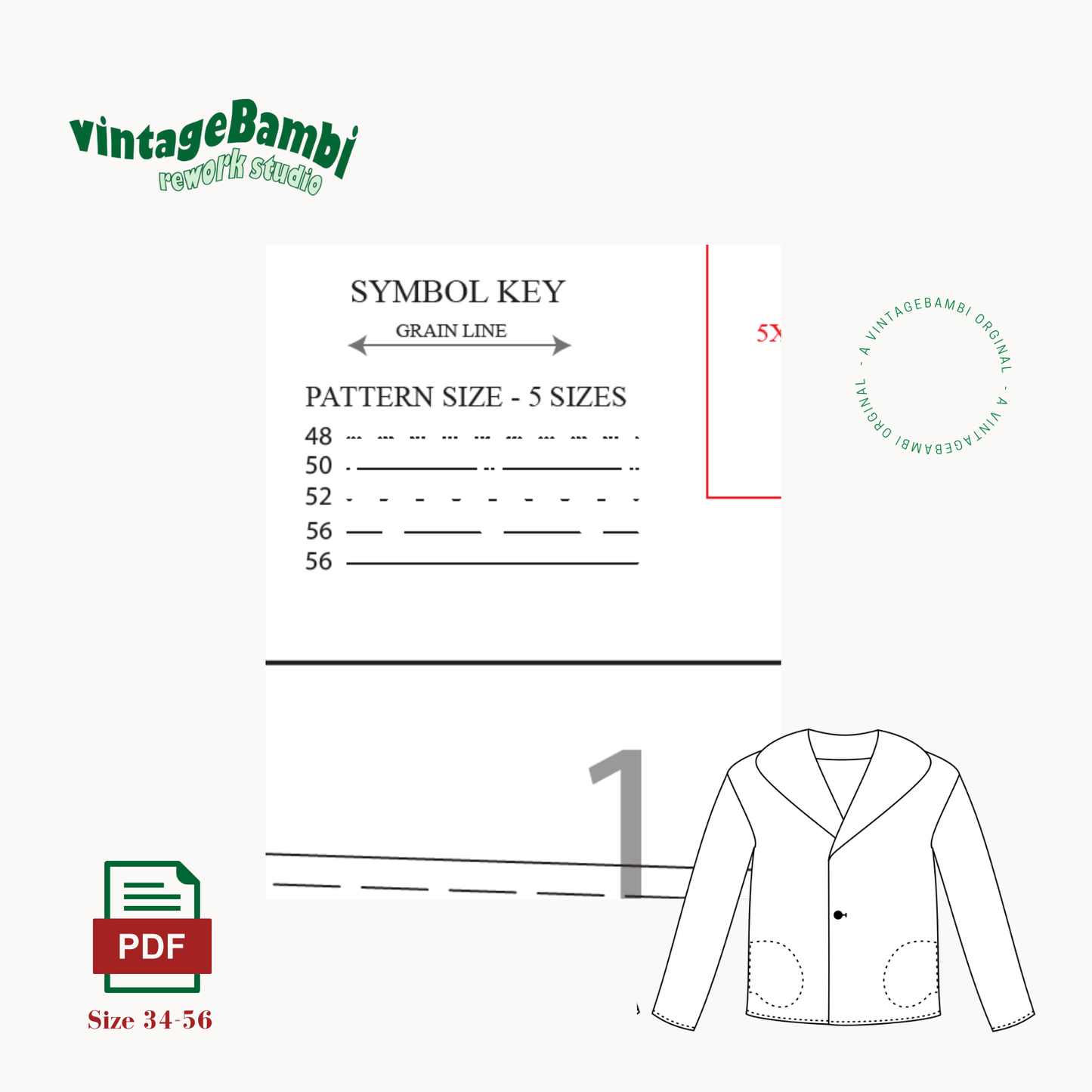 Sarah jacket sewingpattern ENGLISH