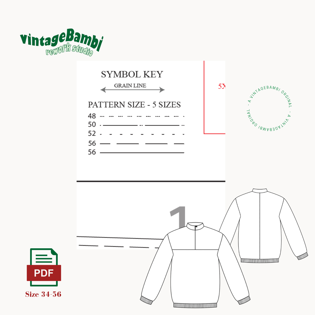 Sammy sweatshirt pattern ENGLISH