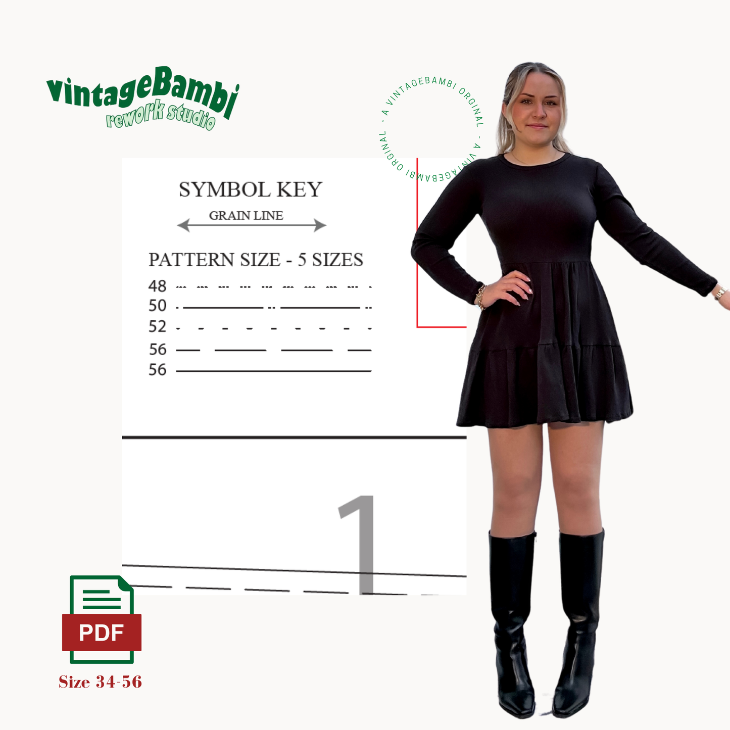 Melli Kleid Schnittmuster DEUTSCH
