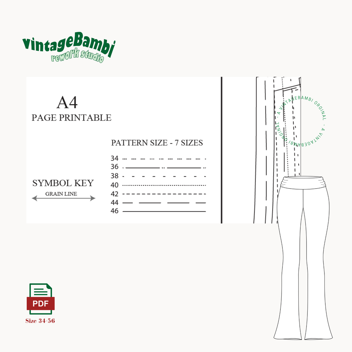 Leggings sewingpattern ENGLISH