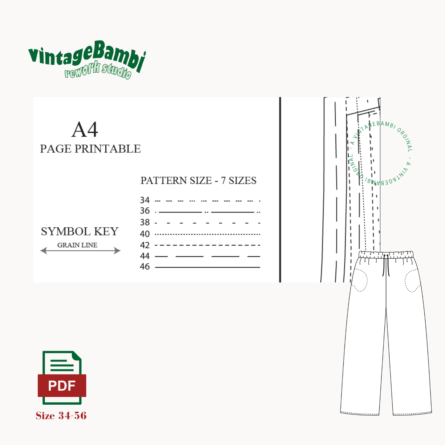 Lounge pants sewingpattern ENGLISH