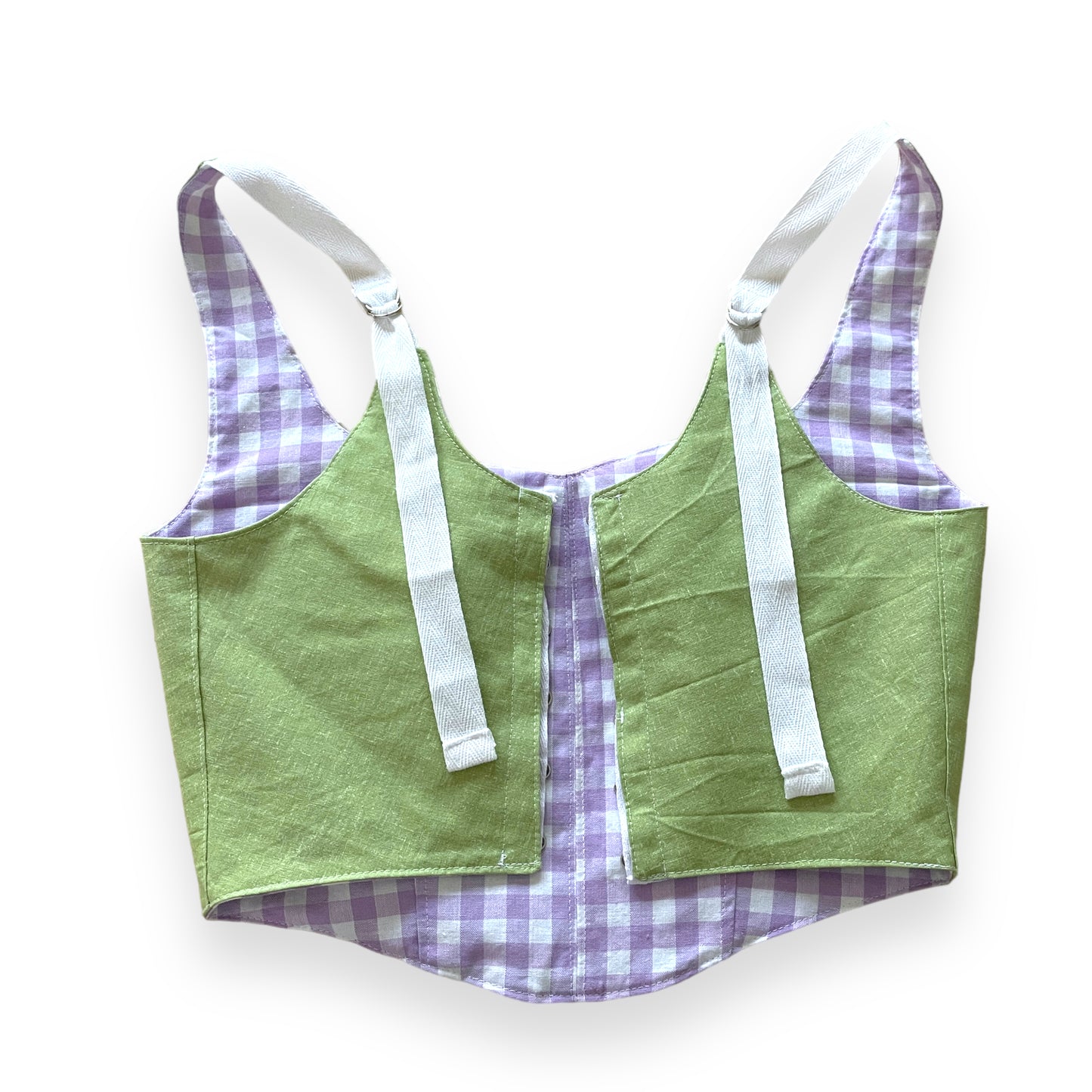 Soft corset green ruffles / Size S