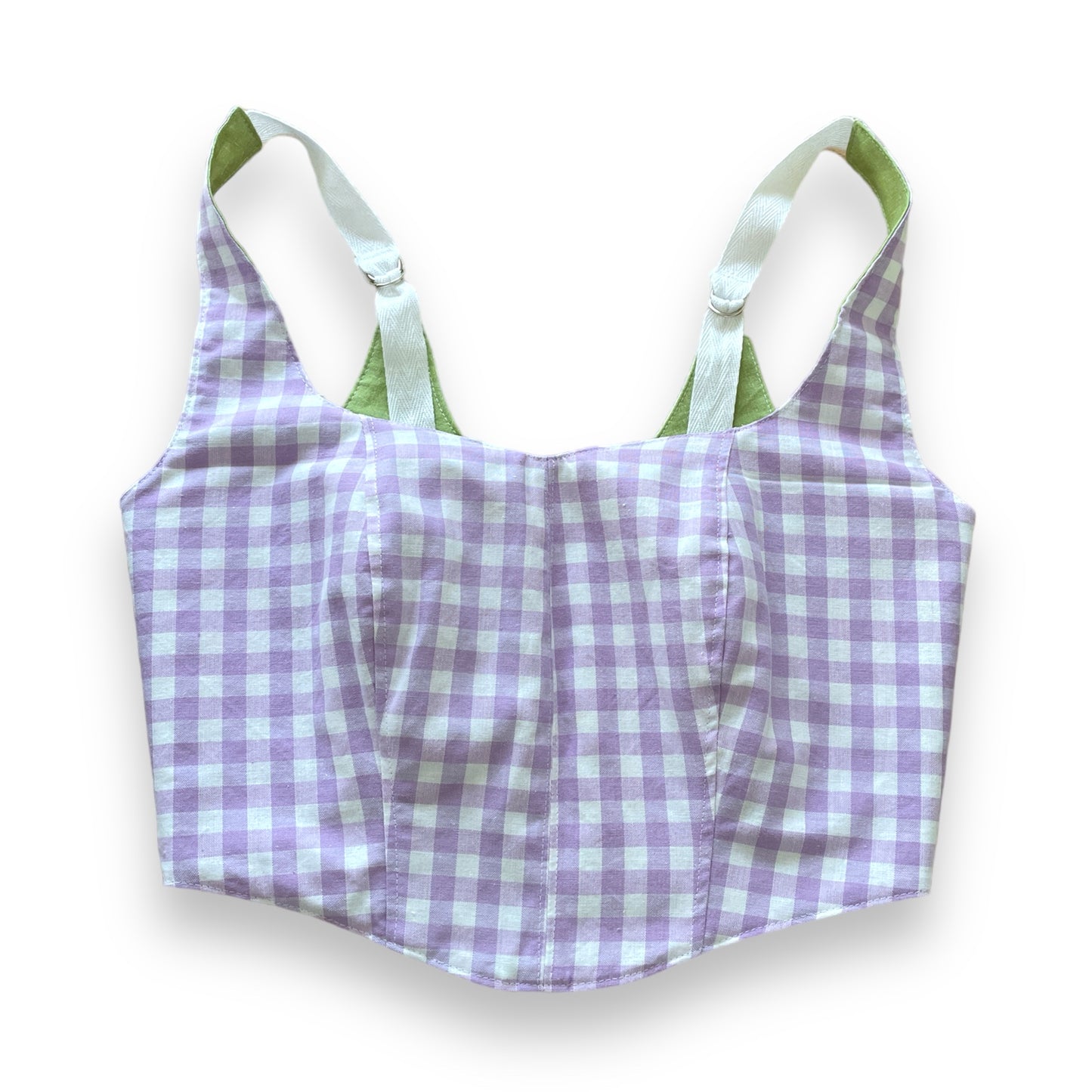 Soft corset green ruffles / Size S
