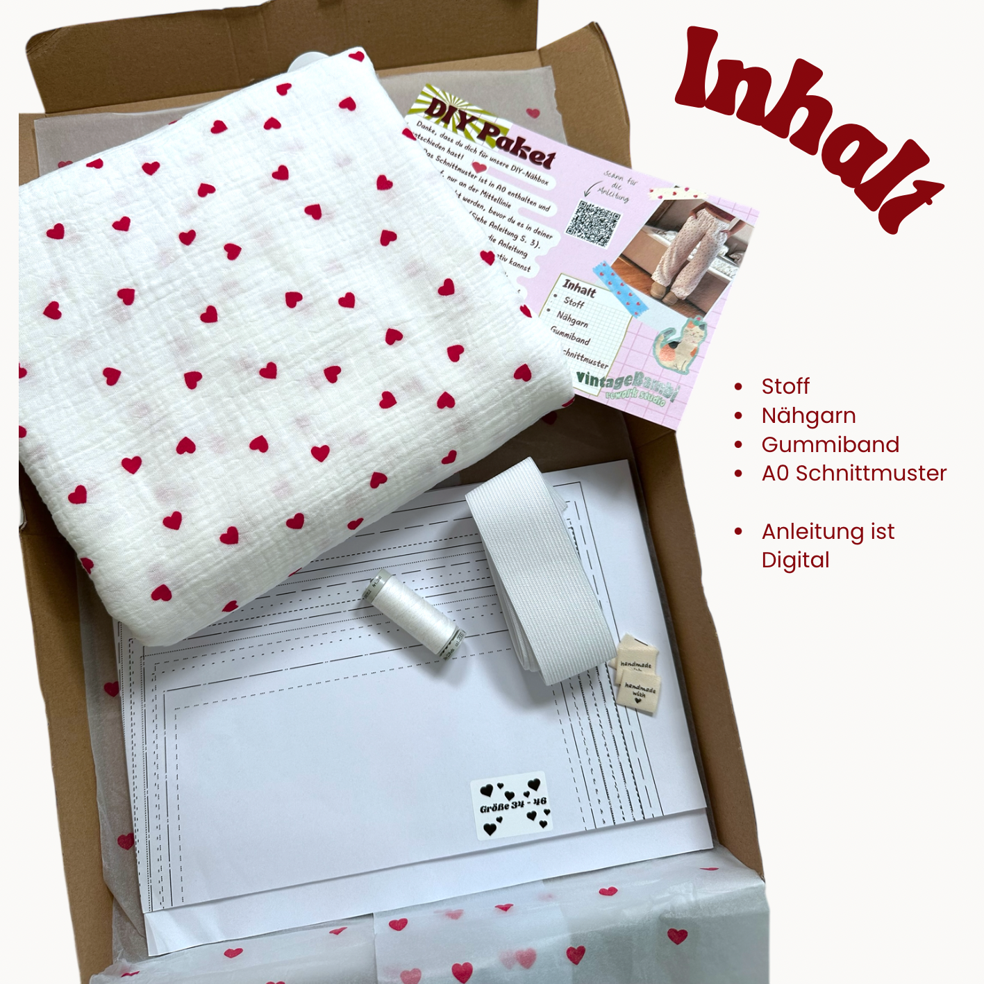 DIY Box - Rot MIT GARN