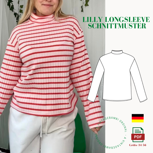 Lilly Longsleeve Schnittmuster DEUTSCH