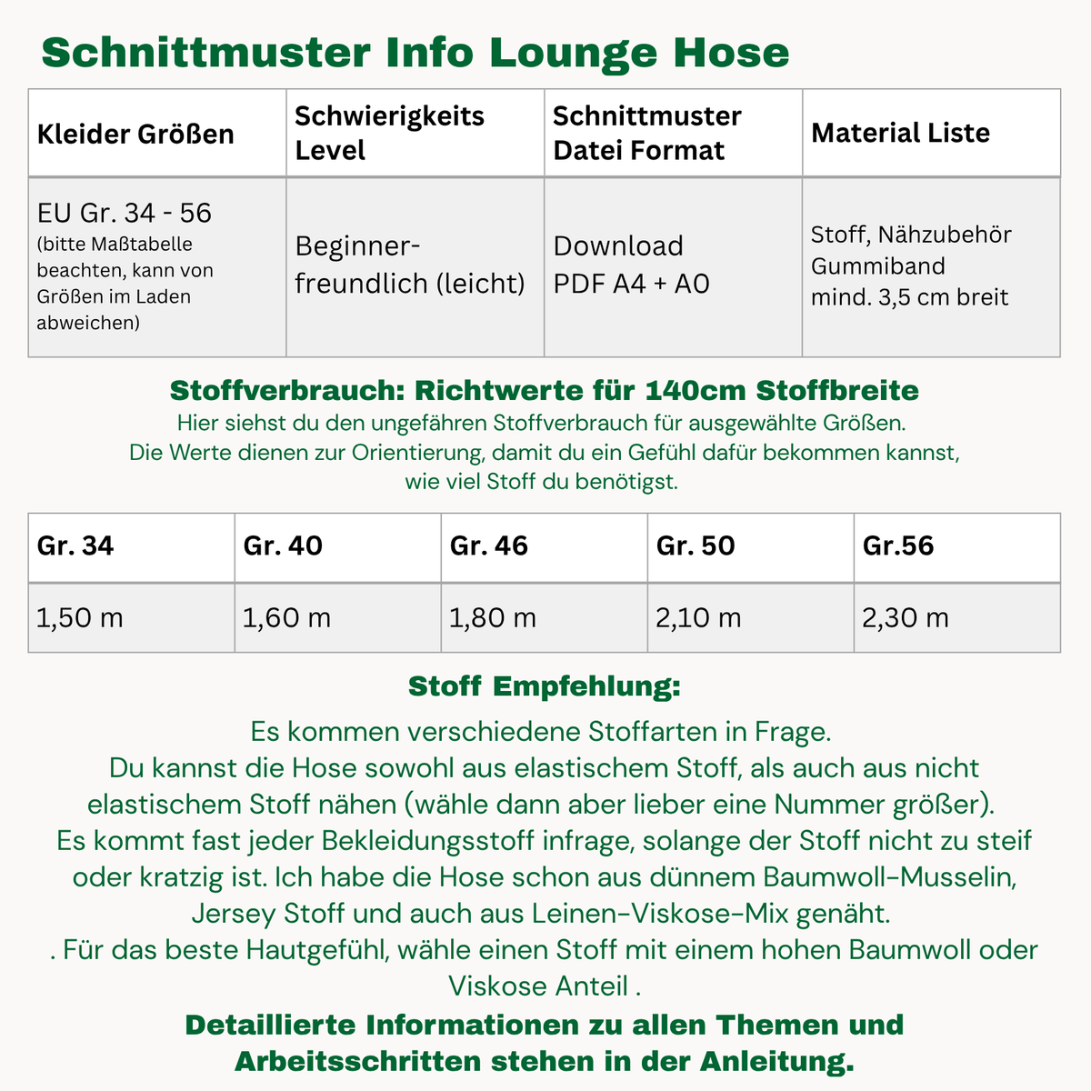 Lounge Set Schnittmuster Bündel DEUTSCH