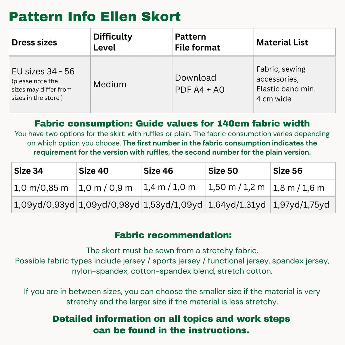 2 in 1 - Ellen skort sewingpattern ENGLISH