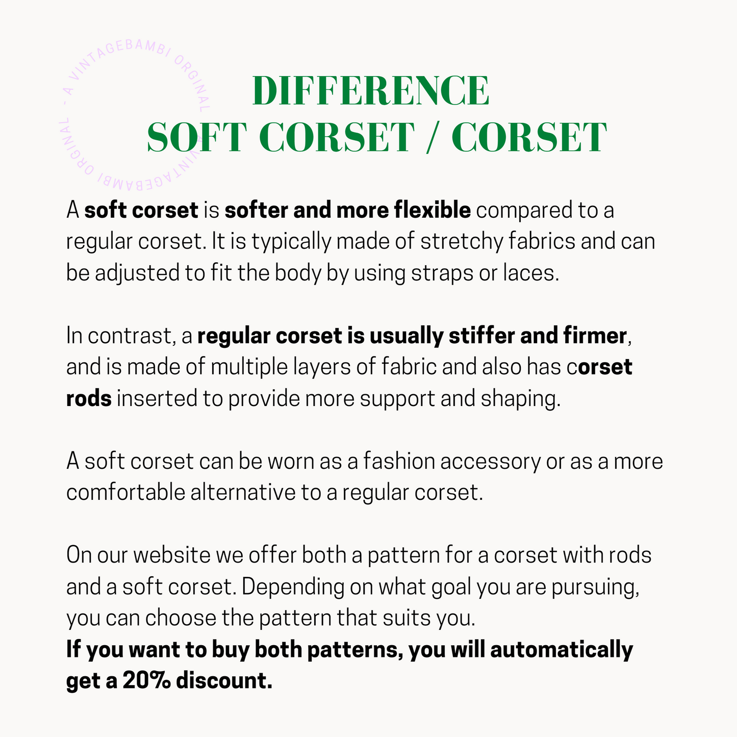 VintageBambi corset pattern ENGLISH