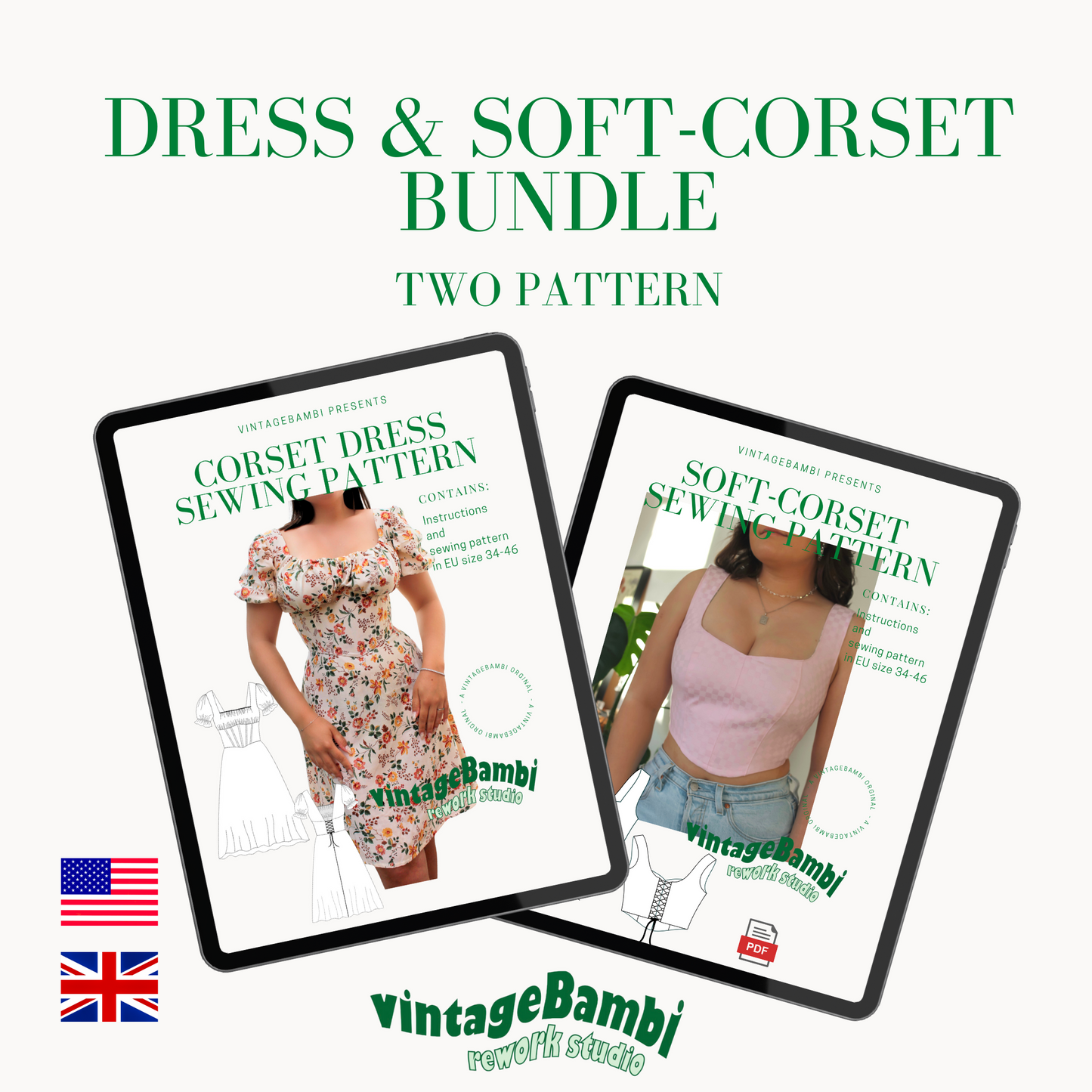 VintageBambi Sewing Pattern - Bundle 2 ENGLISH