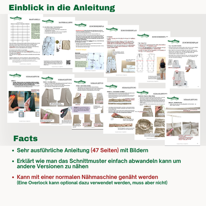 Vivian Anzugshose Schnittmuster DEUTSCH