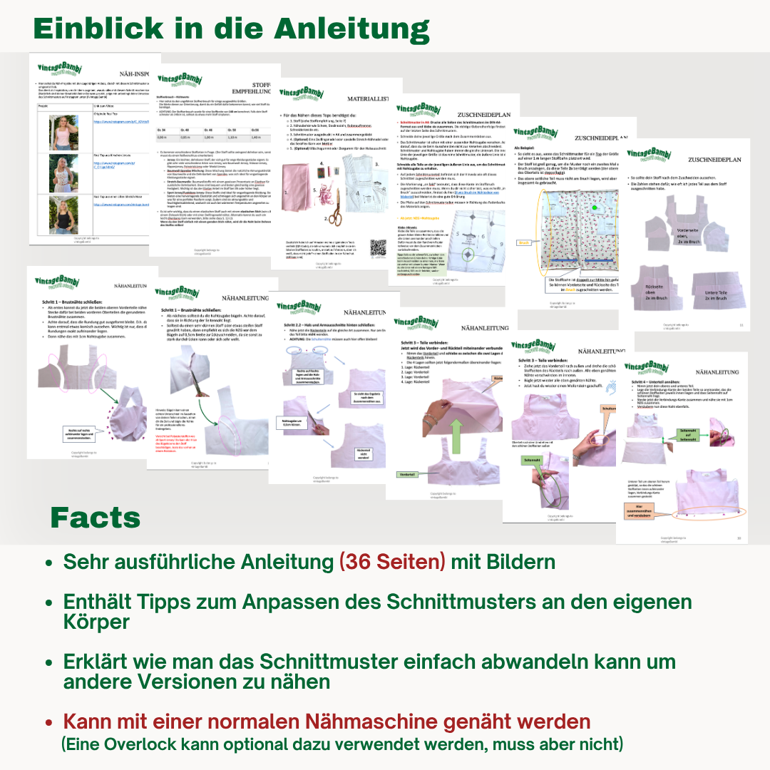 Rosi Top Schnittmuster DEUTSCH