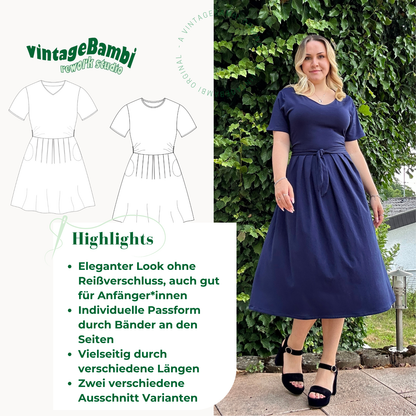 Marie Kleid Schnittmuster DEUTSCH