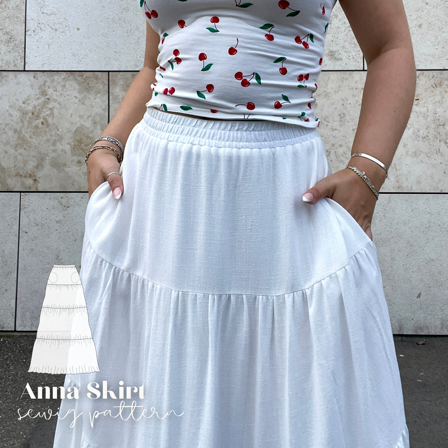 Anna Skirt sewing pattern ENGLISH