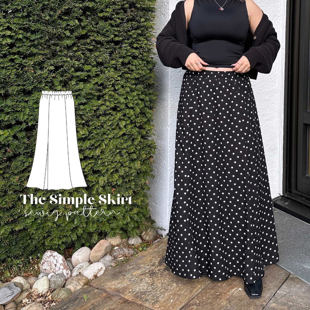 "The simple skirt" sewingpattern ENGLISH