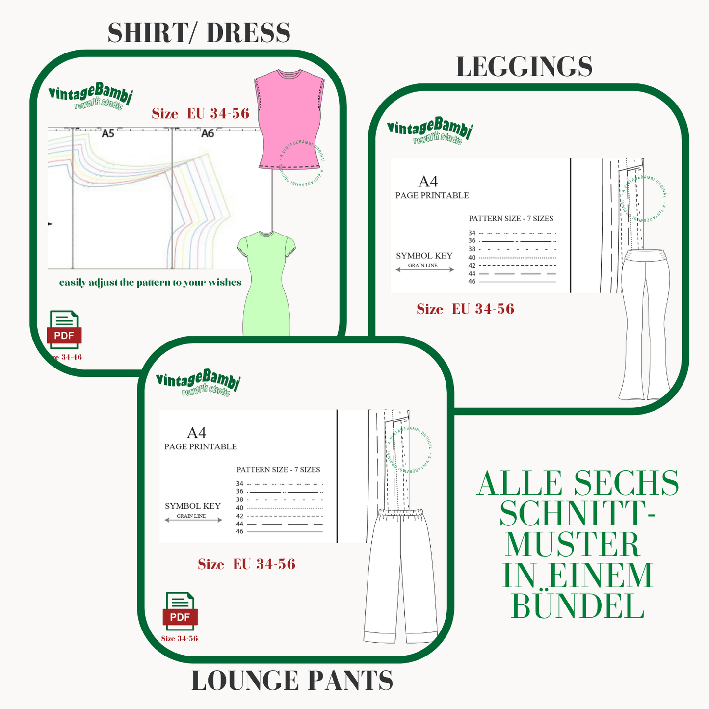 MIX sewing pattern bundle
