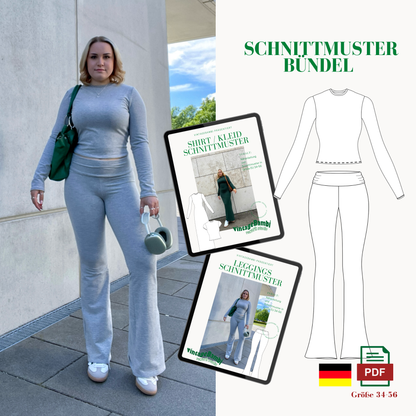 Leggings & Shirt Schnittmuster Bündel DEUTSCH