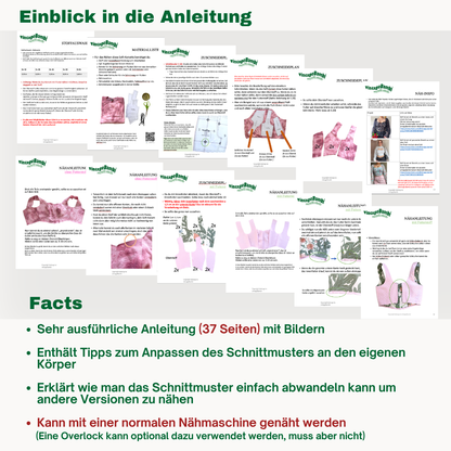Soft-Korsett / Corsage Schnittmuster DEUTSCH