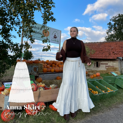 Anna maxiskirt sewingpattern ENGLISH