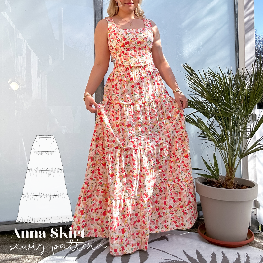 Anna maxiskirt sewingpattern ENGLISH
