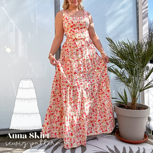 Anna maxiskirt sewingpattern ENGLISH