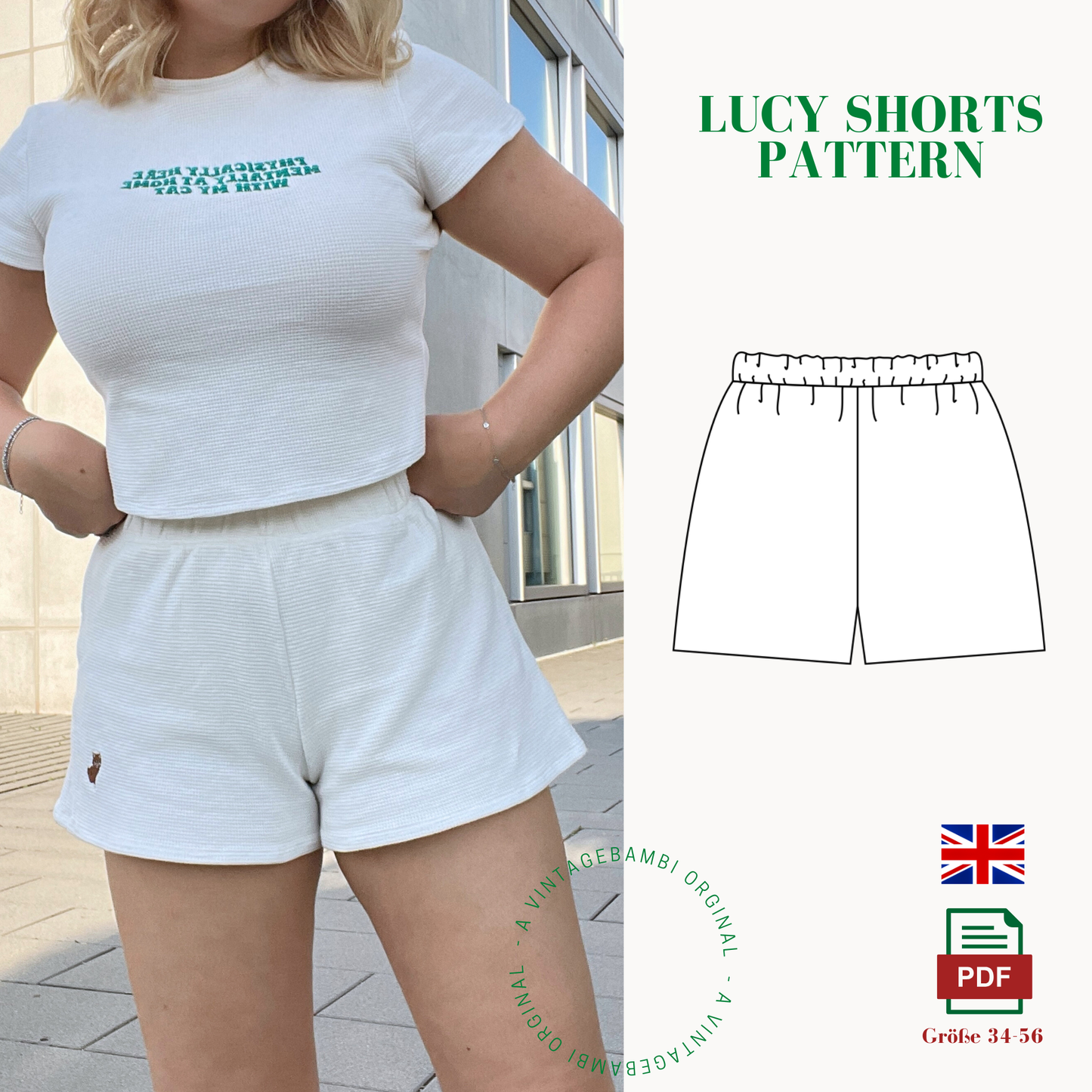 Shorts Lucy Sewing Pattern ENGLISH